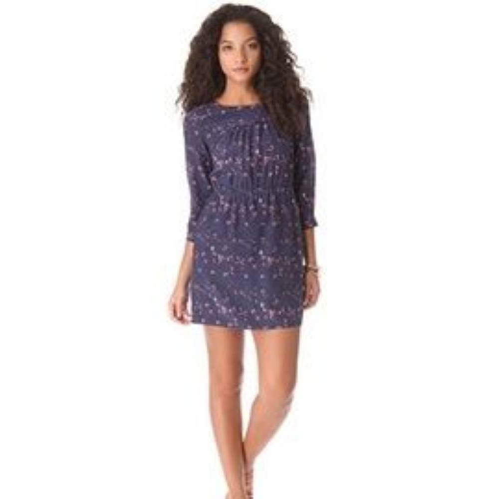 Madewell Silk Taylor Bird Day Dress